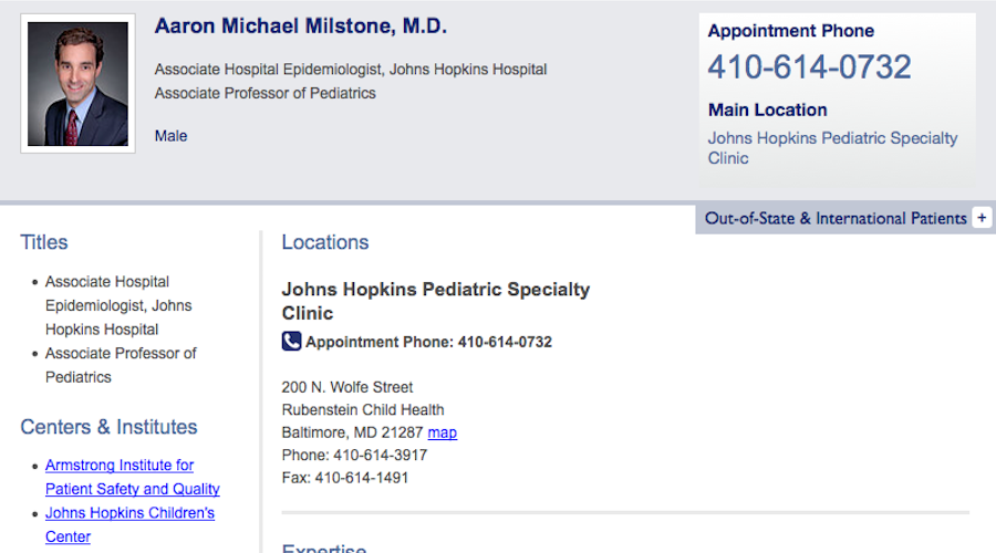 Johns Hopkins Physician Profile