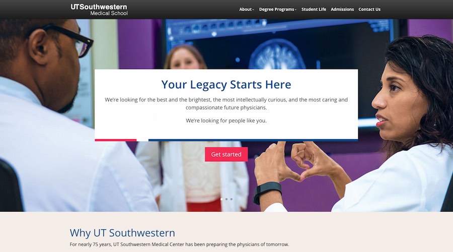 UT Southwestern Medical School Get Started