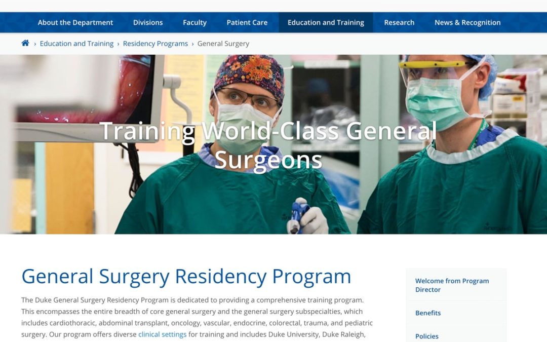 Duke Surgery Residency and Fellowship Programs