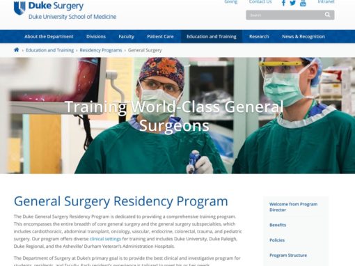Duke Surgery Residency and Fellowship Programs