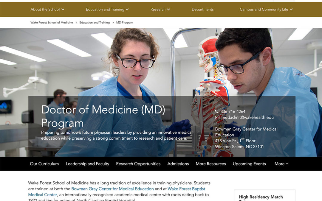 Wake Forest School of Medicine Education and Training