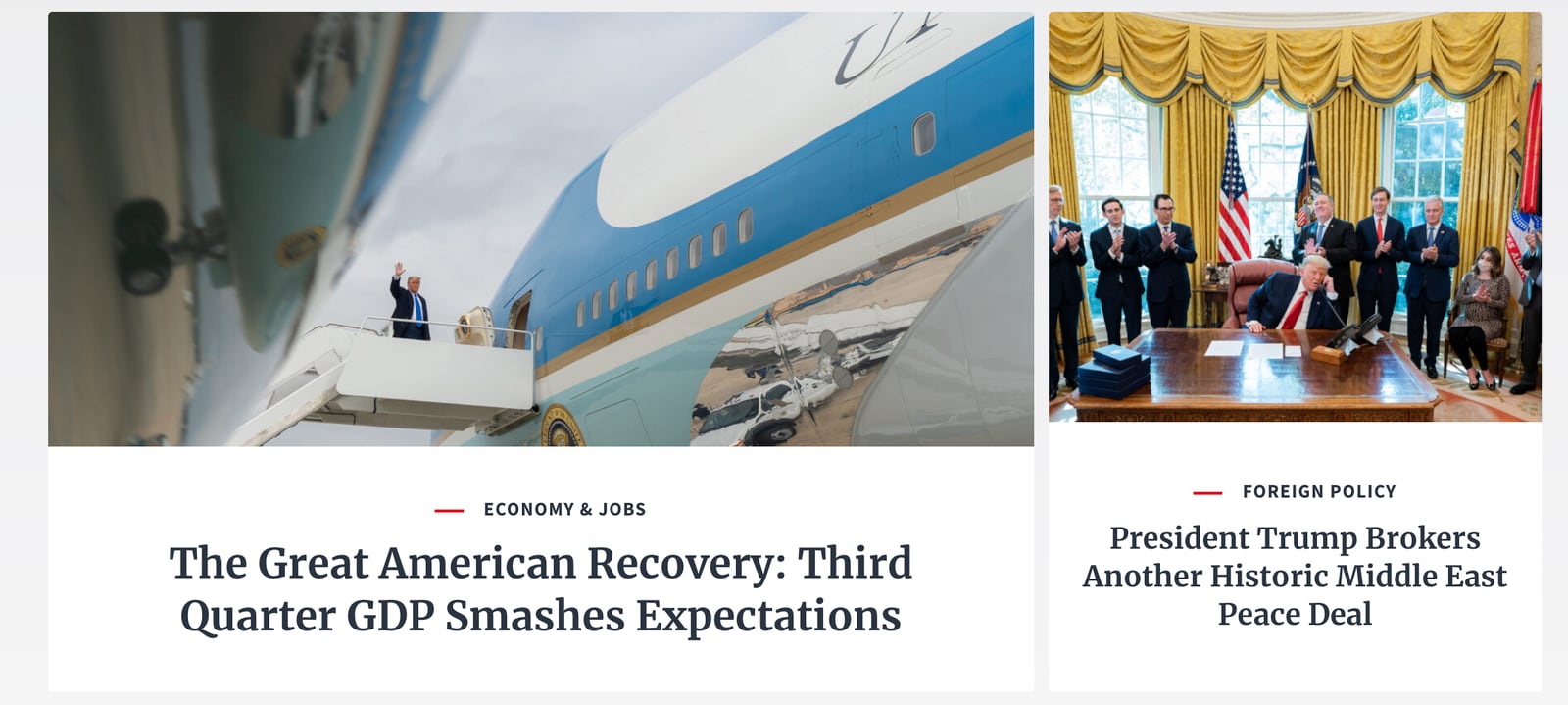 Trump headlines in news