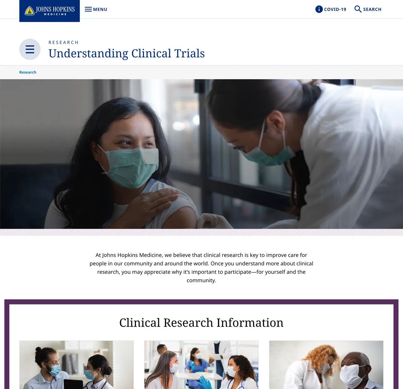 Johns Hopkins - Understanding Clinical Trials